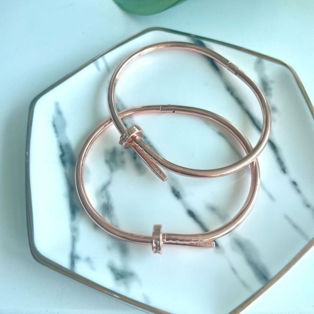 Rose gold bangle bracelet